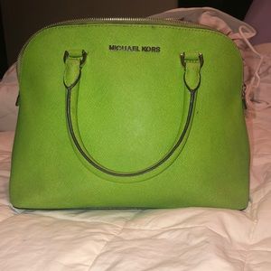 Micheal Kors lime green tote